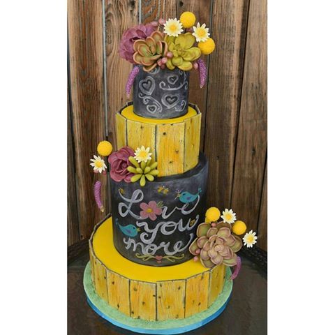 Chalkboard cake